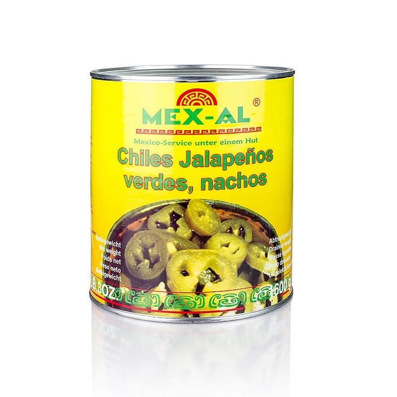 Chilipeber - jalapenos, i skiver, 2,8 kg
