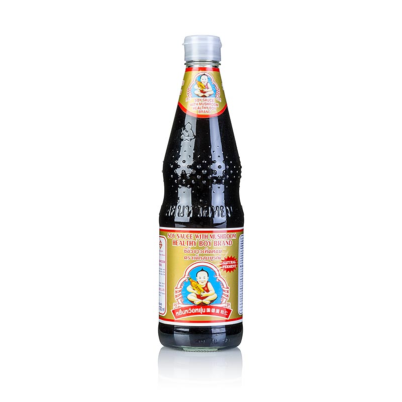 Sojasauce - Shoyu, Healthy Boy, mørk, med svampe, 700 ml