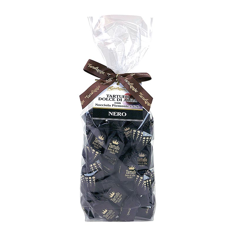 Trøffelpraliner - Dolce d'Alba, mørk chokolade, ca. 14 g, sort, 200 g