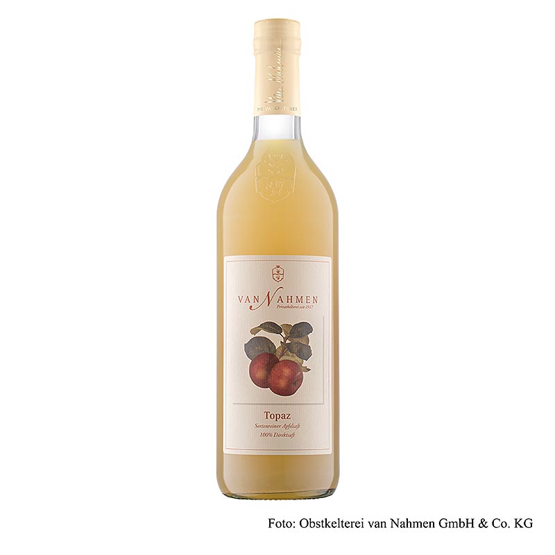 Topaz æblejuice (100 % direkte juice) 750 ml, Van Nahmen, økologisk, 750 ml