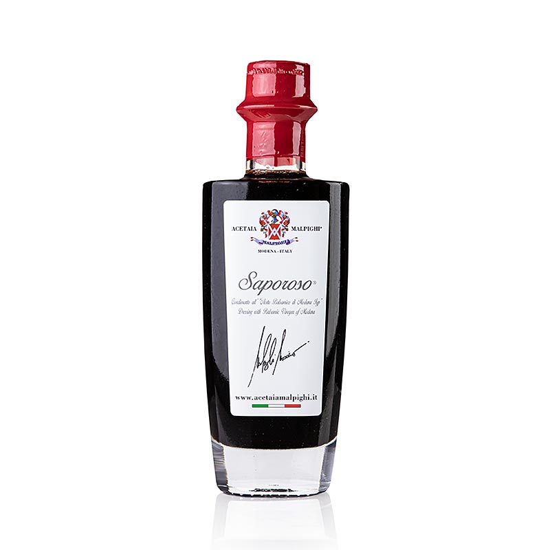 Balsamico-krydderi "Saporoso", 6 år, egetræs- og akacietræsfad, Malpighi, 200 ml