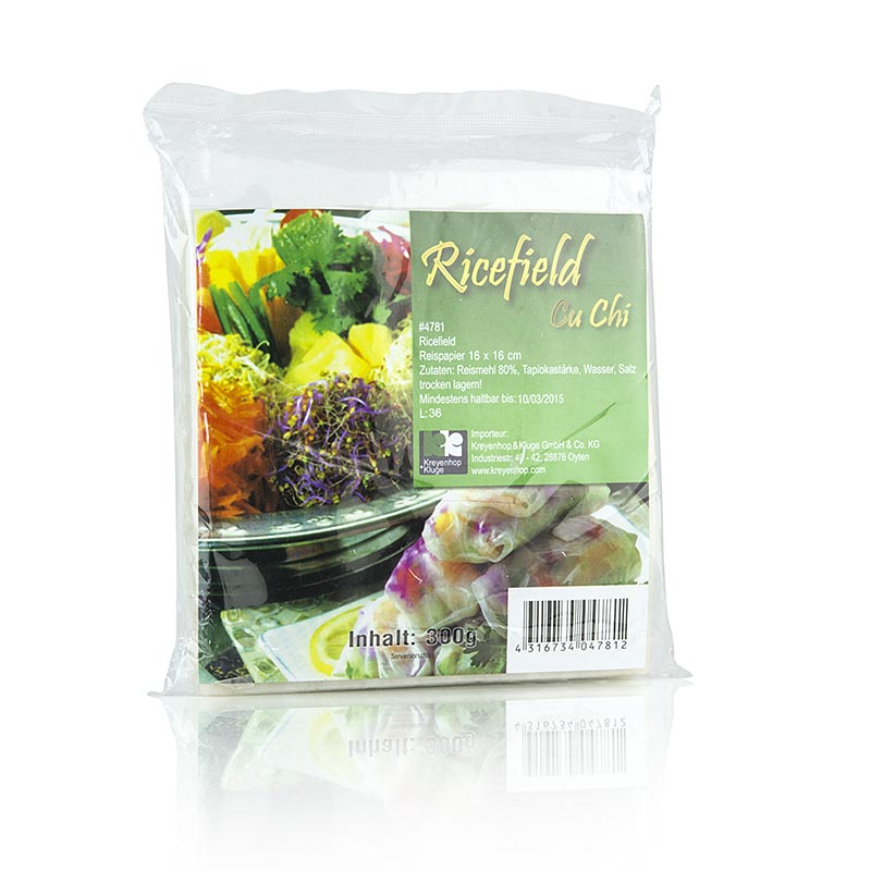 Rispapir, kvadratisk, 16x16cm, 300 g, 40 ark