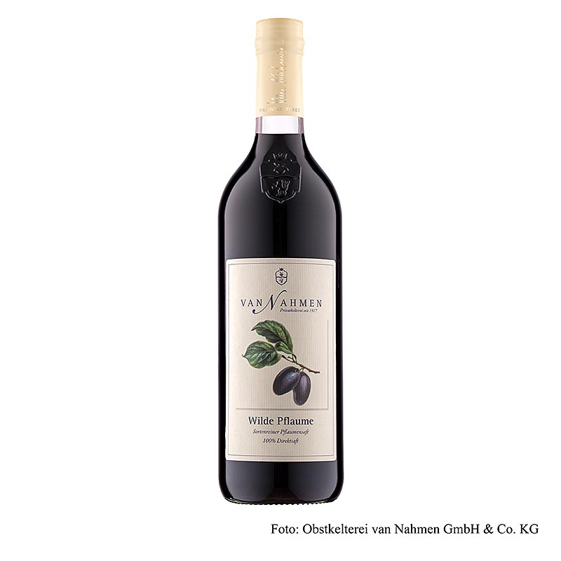 van Nahmen - Vilde blommer, 100 % sortren direkte juice, 750 ml