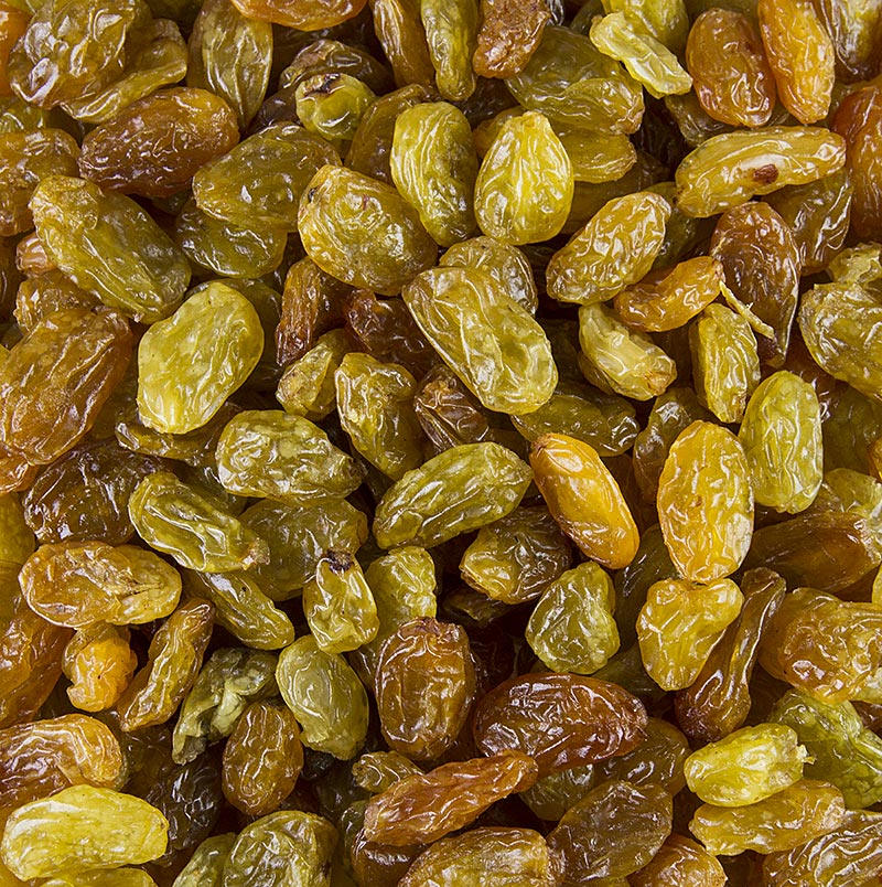Druer Jumbo, grønne/gule, svovlbehandlede, Chile (ligner sultanas), 1 kg
