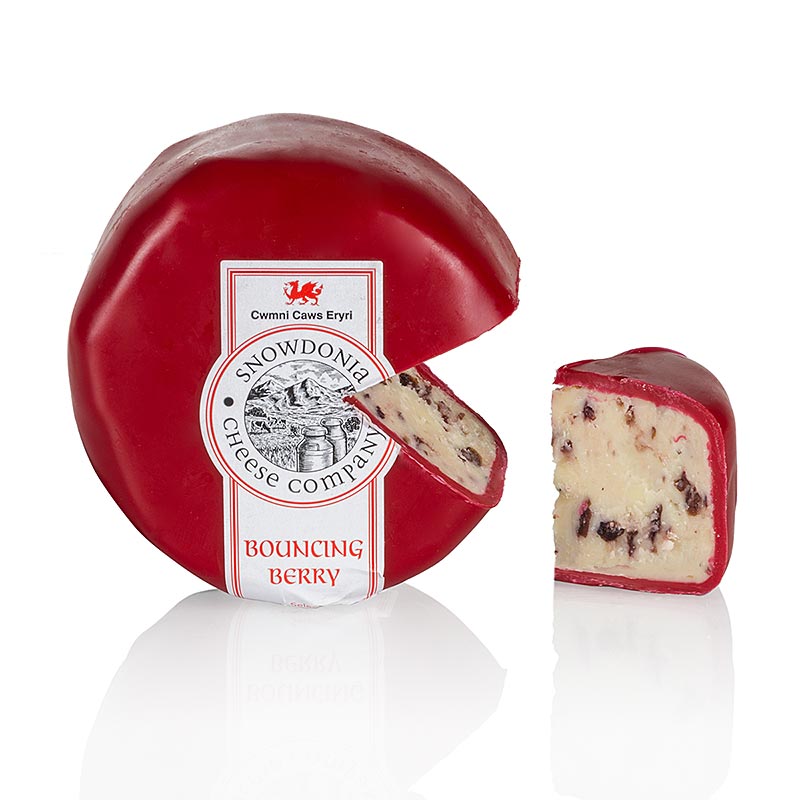Snowdonia - Bouncing Berry, cheddarost med tranebær, rød voks, 200 g