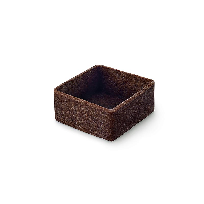 Desserttarteletter - Filigrano, firkantet, 3,3 cm, H 1,8 cm, chokolademørdej, 1,485 kg, 225 stk.