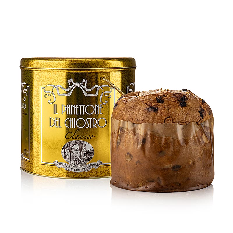 Julekage Panettone - klassisk, guldmetaldåse, Lazzaroni, 1 kg