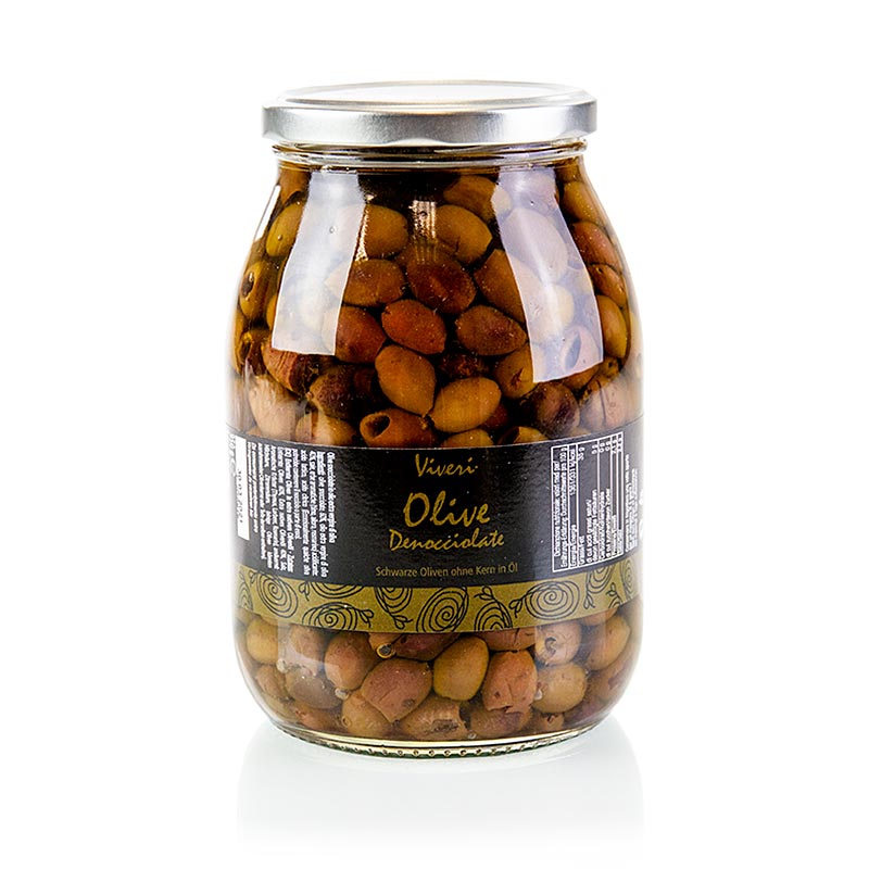 Sorte oliven, uden kerner, Leccino (Denocciolate), Viveri, 950 g