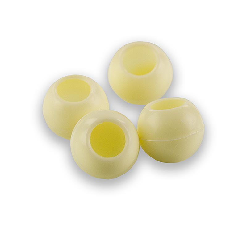 Hule trøffelkugler, hvid chokolade, ø 26 mm, Läderach, 1,644 kg, 567 stk.