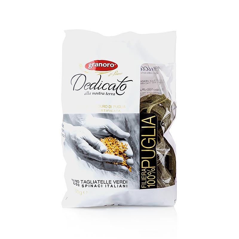 Granoro Dedicato - Tagliatelle Nidi Spinaci, No.80, tagliatelle-reder, 500 g