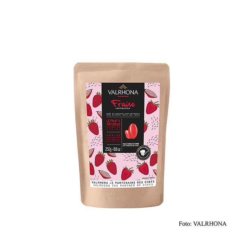 Valrhona Inspiration Strawberry - Jordbærspecialitet med kakaosmør, 250 g