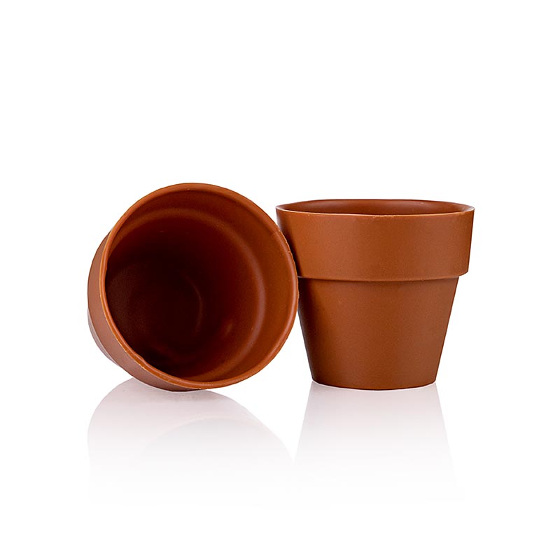Chokoladeform Flower Pot Large, terracotta, 62x55mmm, dobla (18140), 840 g, 28 stk.