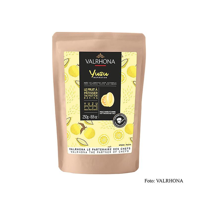 Valrhona Inspiration Yuzu, yuzu-specialitet med kakaosmør (32749), 250 g