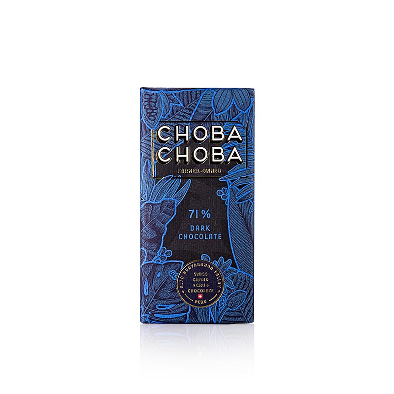 Mørk chokolade 71%, mørk chokoladebar, Choba Choba, BIO, 91 g - specialpris, gyldig indtil 30.09.2024