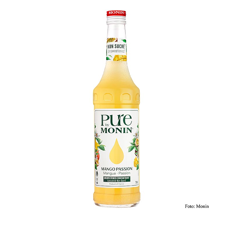 Monin PURE - Mango - Passion (passionsfrugt), usødet, 1:25, 700 ml