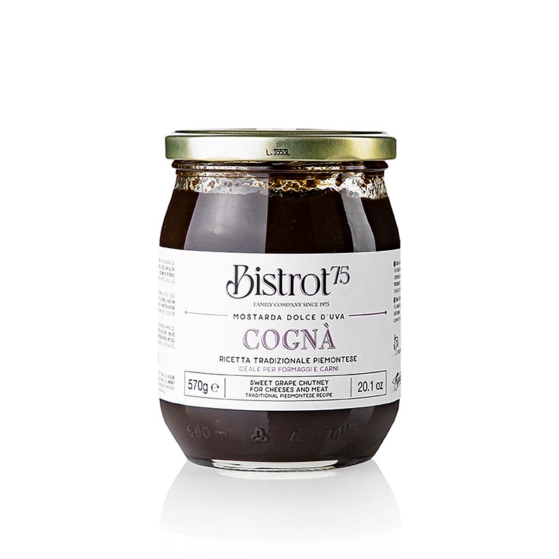 Tartuflanghe - Bistro 75 - Cognà - Sød druemost-chutney, 570 g