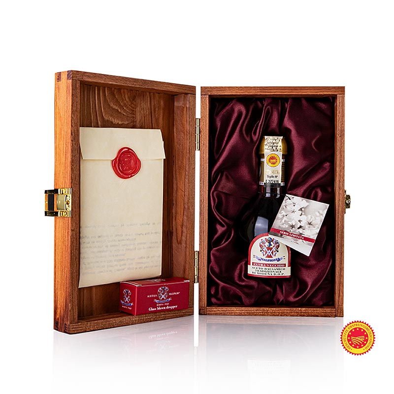 Aceto Balsamico Tradizionale DOP/PDO, Ciliegio, 50 år, gaveæske, Malpighi, 100 ml