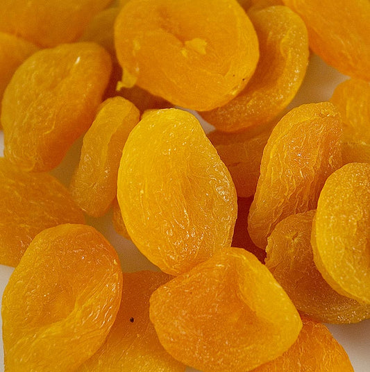 Abrikoser, tørrede, svovlede - orangefarvede, 1 kg