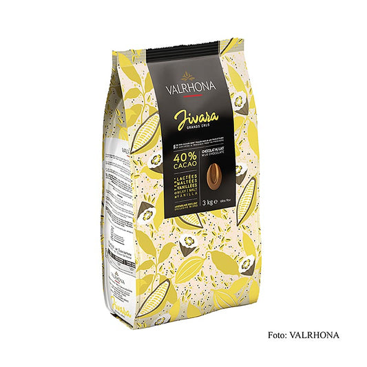 Valrhona Jivara Lactée "Grand Cru", sødmælksovertræk, Callets, 40% kakao, 3 kg