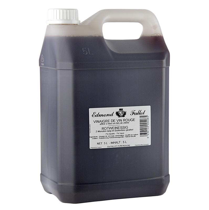 Gammel rødvinseddike, Fallot, 5 liter