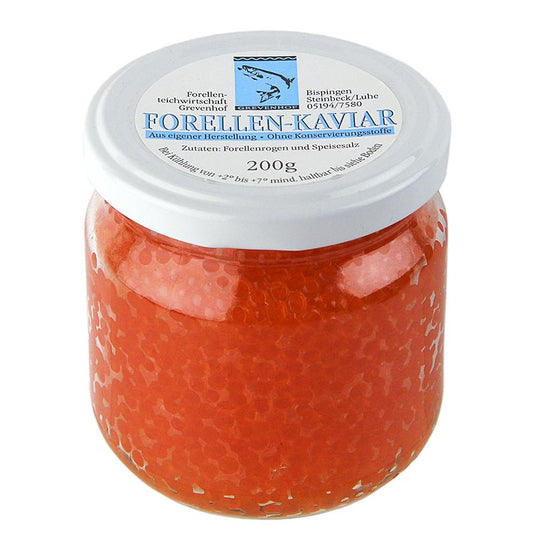 Ørredkaviar, gylden-orange, 200 g