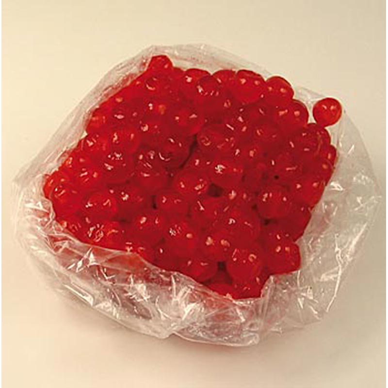 Slip cherries, rød - med farve, glaseret, 900 g