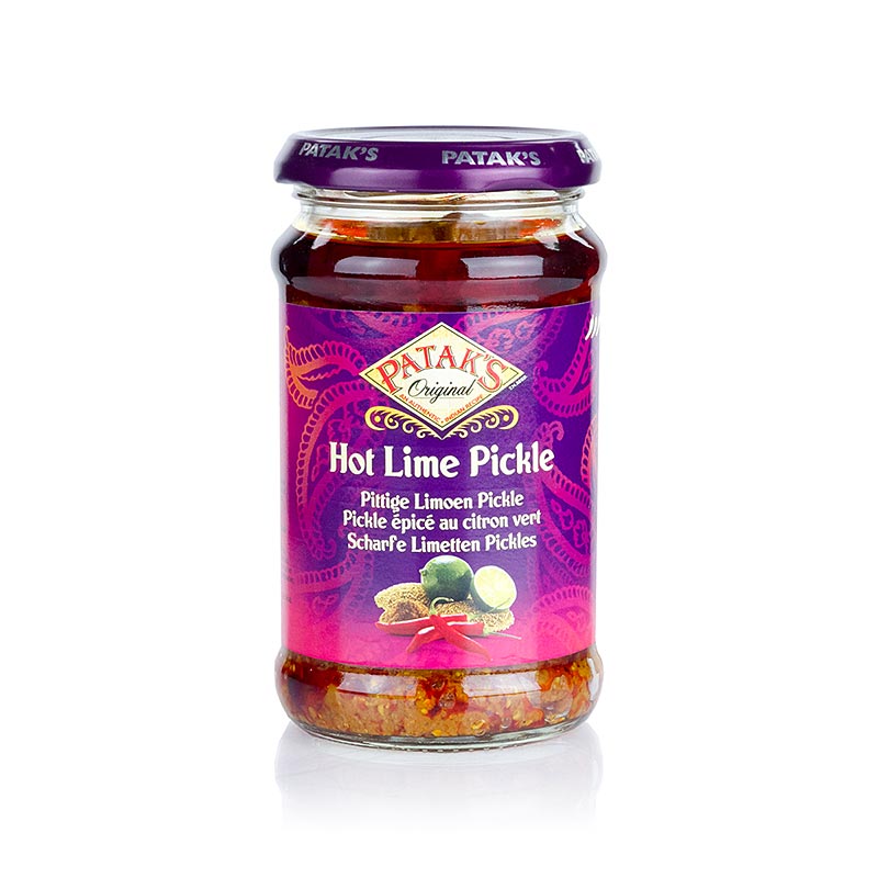 Lime pickle, hot/spicy, fra Patak's, 283 g