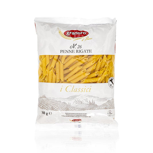 Granoro Penne Rigate, ribbet, 7 (5)mm, No.26, 500 g
