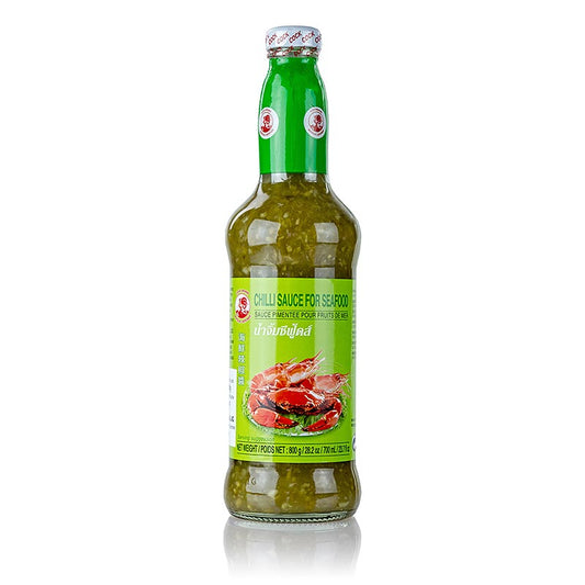 Chilisauce til fisk og skaldyr, grøn, Cock Brand, 700 ml