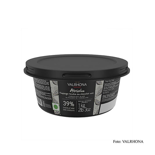 Valrhona Nappage - Absolu, mørk chokolade - chokoladeglasur, 1 kg