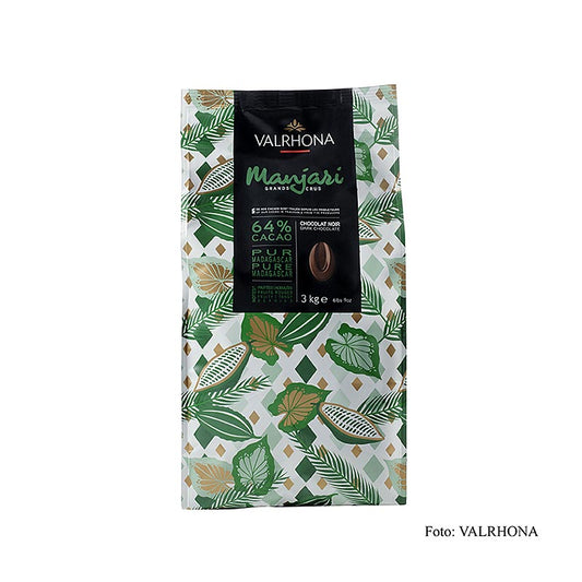 Valrhona Manjari "Grand Cru", mørk couverture, Callets, 64% kakao, Madagaskar, 3 kg