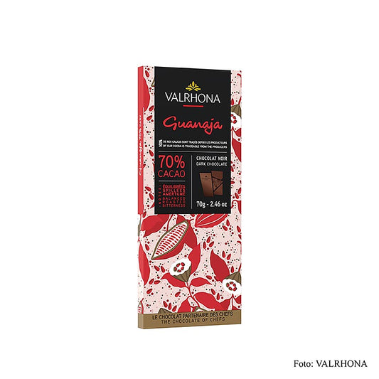 Valrhona Guanaja - mørk chokolade, med kakaonibs, 70 % kakao, 70 g