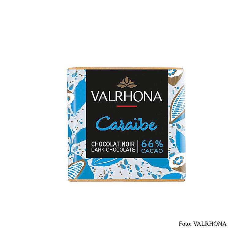 Valrhona Carré Caraibe - mørke chokoladebarer, 66% kakao, 1 kg, 200 x 5g