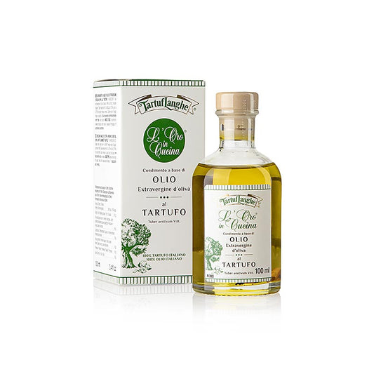 Ekstra jomfruolivenolie med sommertrøfler og aroma (trøffelolie), Tartuflanghe, 100 ml