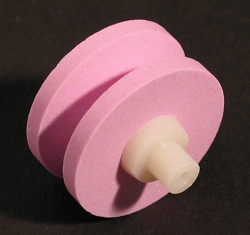 Erstatningsstenrulle keramik 445, til Mino-Sharp 440/GB+BR, pink, medium, 1 stk.