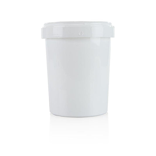 Plastikkrukke/-bæger uden låg, hvid, ø 11 cm, 13,5 cm høj, 1 liter, 1 stk.
