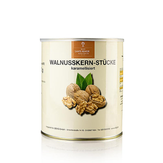 Valnøddekerner i stykker, karamelliseret, 1,5 kg