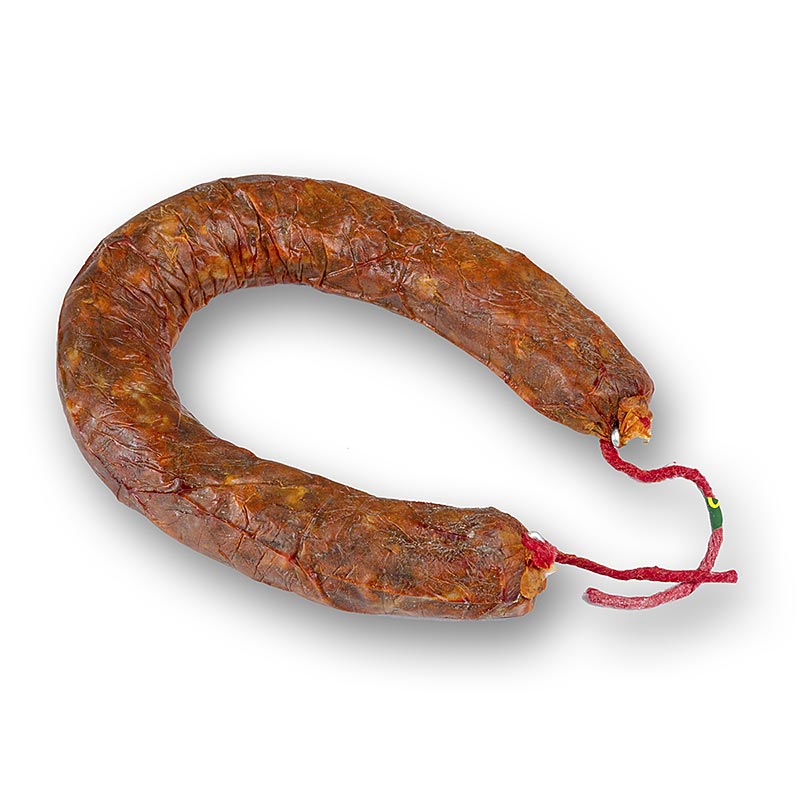 BOS FOOD - Chorizo Heradura Picante, hesteskoformet, af Iberico-svinekød, ca. 250 g