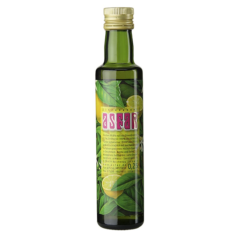 Ekstra jomfruolivenolie, Asfar med citronolie, Spanien, 250 ml