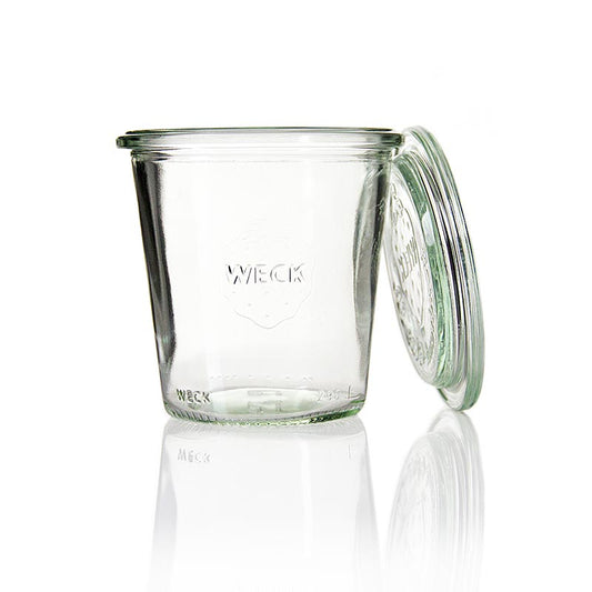 Omvendt form, ø 80 mm, 87 mm høj, 290 ml, uden clips og gummiring, Weck, 1 stk.