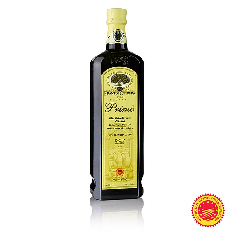 Ekstra jomfru olivenolie, Frantoi Cutrera "Primo DOP/ PDO", 100% Tonda Iblea, 750 ml