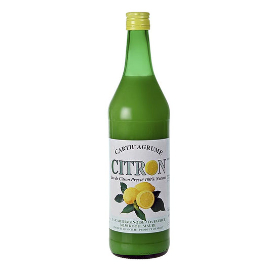 Citronsaft, 100 %, usødet, La Carthaginoise, 1 liter