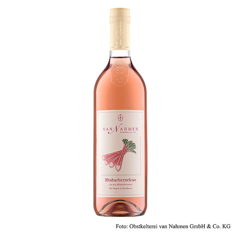 van Nahmen - Framboozen rabarbernektar, 70% direkte saft, 750 ml