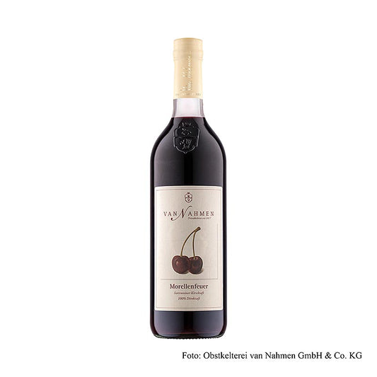 van Nahmen – Morellenfeuer surkirsebærsaft, 100 % direkte saft, 750 ml
