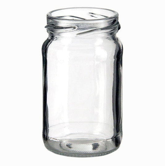 Glas, rundt, 107 ml, ø 48 mm halsfinish, uden låg, 1 stk.