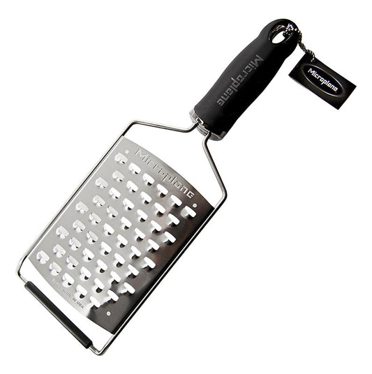 Gourmet-serien - ultragroft rivejern - bredt, håndtag sort/soft-touch, 1 stk.