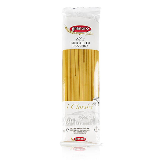 Granoro Lingue di Passero, tagliatelle, 3 mm, nr. 3, 12 kg, 24 x 500 g