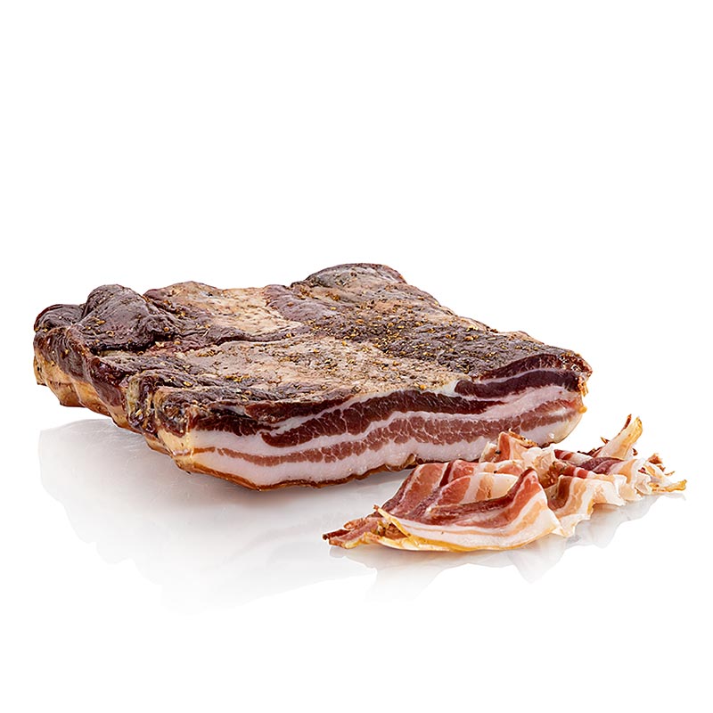 VULCANO røget bacon, modnet i 3 måneder, fra Steiermark, ca. 1,25 kg