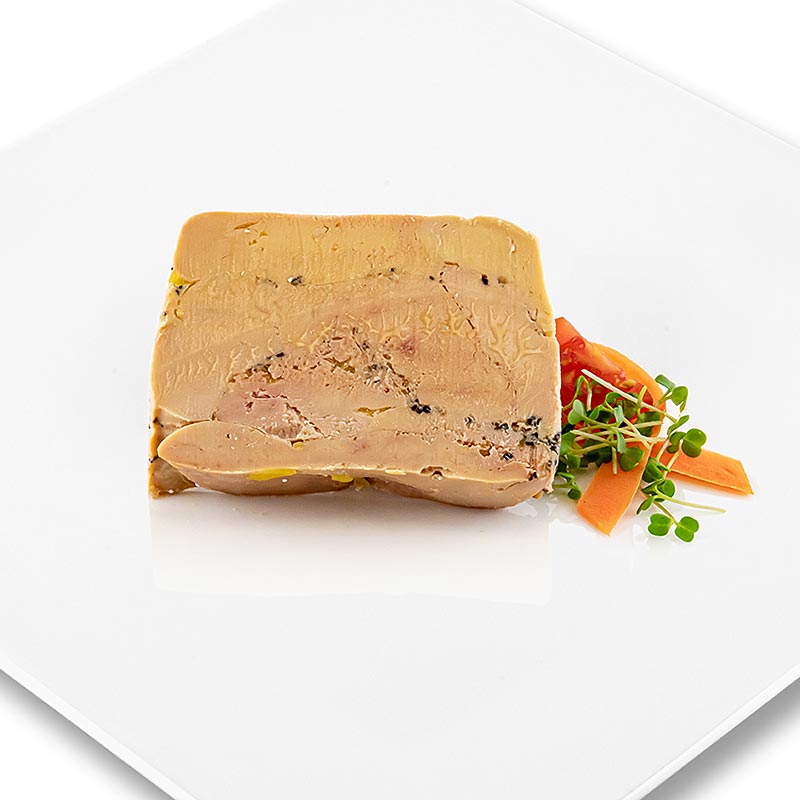 Andefoie gras - Entier, med champagne, Sarawak &amp; Maniguette peber, Rougié, 500 g