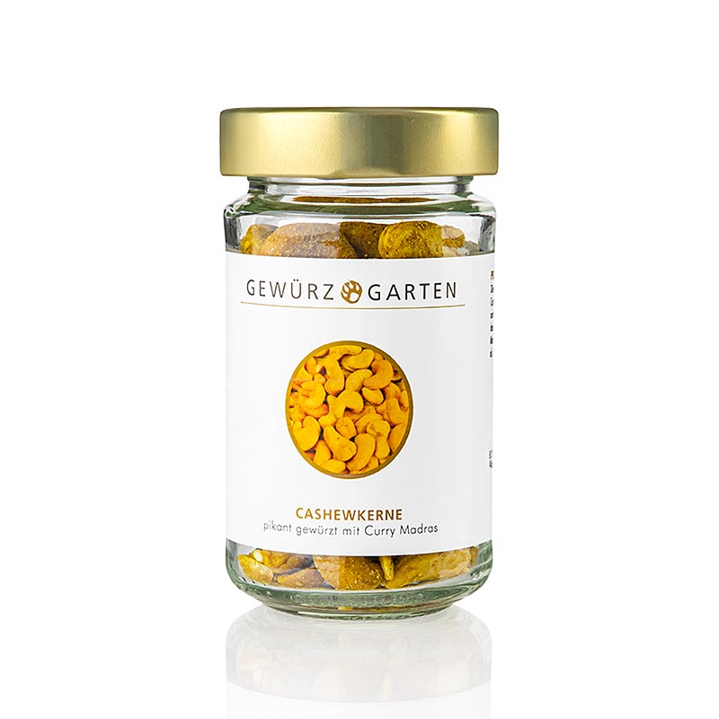 Gewürzgarten Cashewnødder, hele, med Madras-karry, 110 g